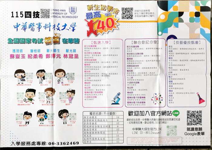 中華醫事科技大學宣傳海報(另開新視窗/jpg檔)圖片