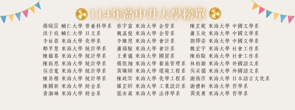 114年高中升大學榜單